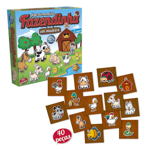 Jogo Da Memória Animais Da Fazenda