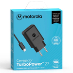 Carregador Turbo Power Motorola 27w C/Cabo Usb-c - Original