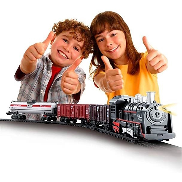 Brinquedo Trem Locomotiva Infantil Grande Com Som E Luz