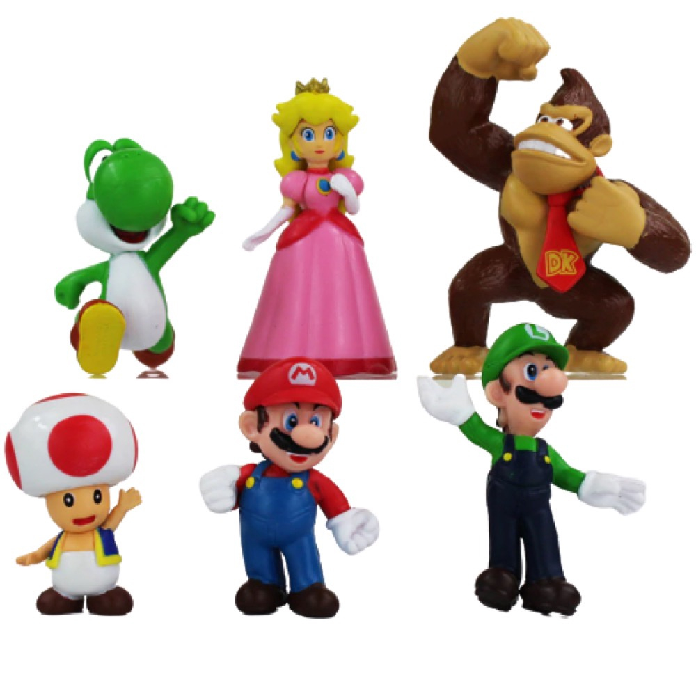 Super Mario Luigi Yoshi Toad Princesa Peach Kit 5 Bonecos em Promoção na  Americanas