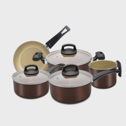 Jogo Conjunto De Panelas 5 Peças Premium Panelux - Marrom Menor preço em Jogo Conjunto De Panelas 5 Peças Premium Panelux - Marrom