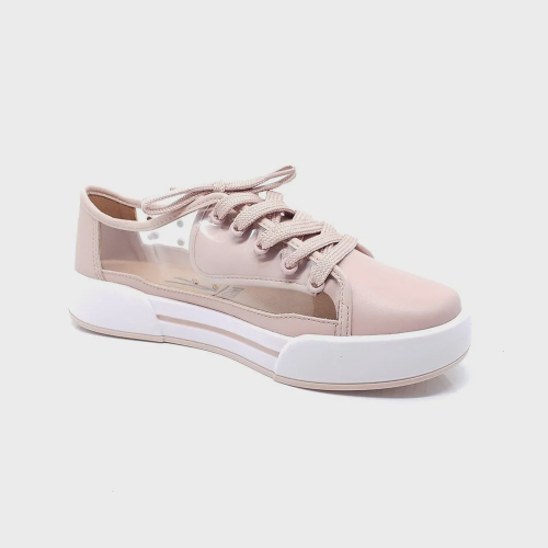 Tenis branco hot sale transparente