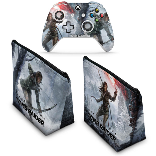 KIT Capa Case e Skin Xbox One Slim X Controle - Tomb Raider - Pop Arte Skins