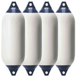 Kit 4 Defensas Pvc Branco Alça Reforçada F3 22 X 75Cm Castro