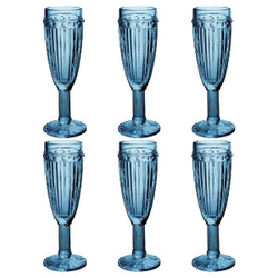 Jogo de taças para champanhe em vidro Lyor Empire 6 peças 170ml azul Menor preço em Jogo de taças para champanhe em vidro Lyor Empire 6 peças 170ml azul