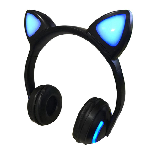 Fone Orelha De Gato Preto Bluetooth em Promoção na Americanas