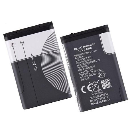 Bateria Bl 5C Recarregável 3.7v 1020mah Em Promoção | Ofertas Na Americanas