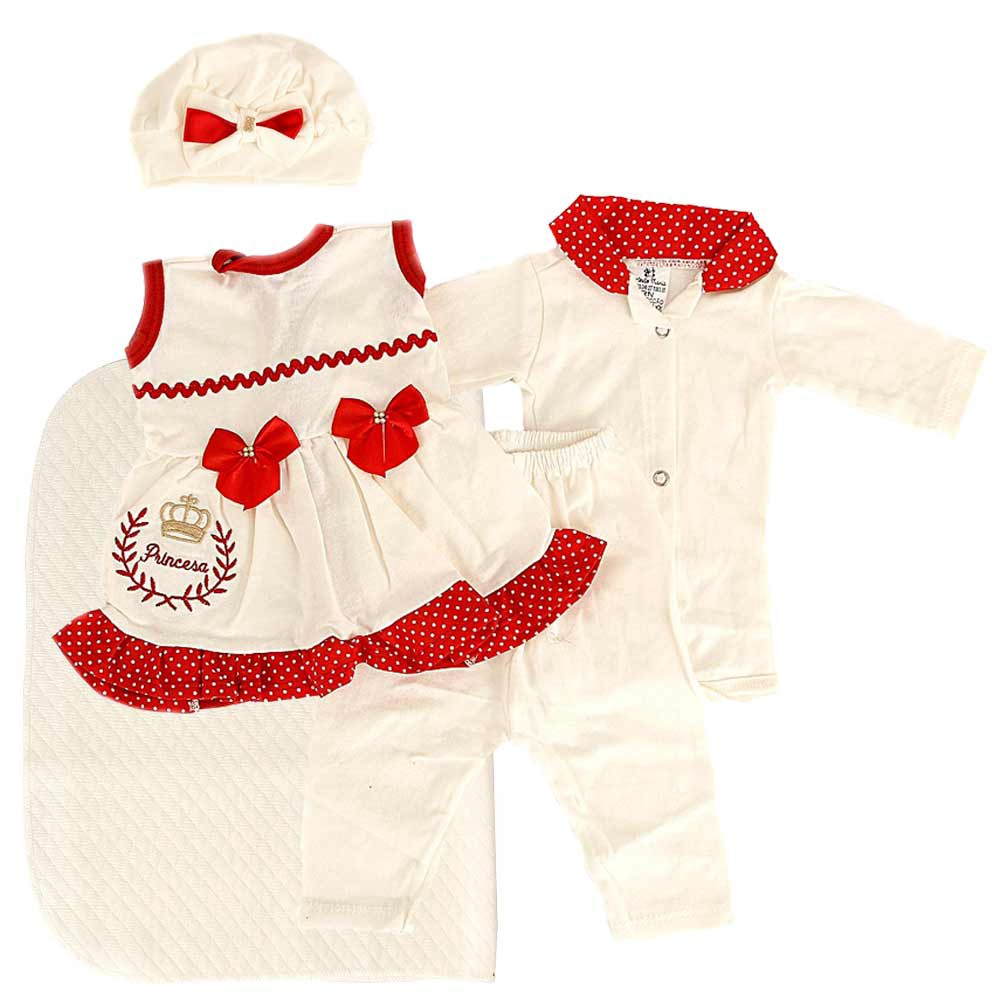 Roupinha p Boneca Baby Reborn 5PCS Touca e Meias Lindo