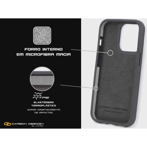 Para Iphone Pro Max Promax Capa Capinha Case Fibra Carbono Premium