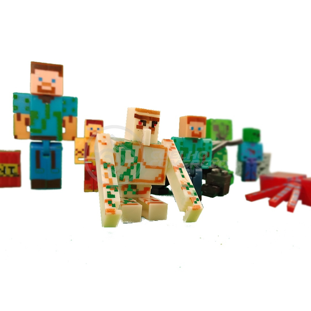 Kit Bonecos Minecraft C/ Dragão em Promoção na Americanas