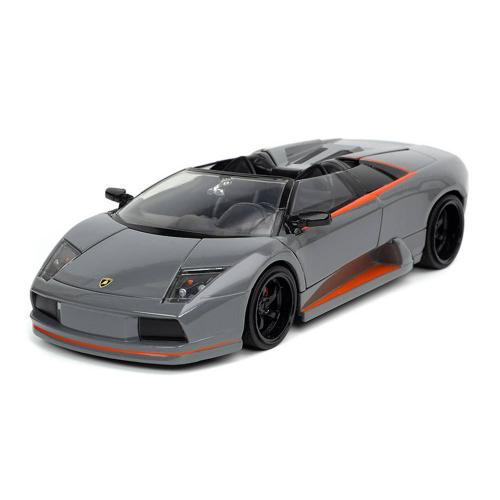 Miniatura Carro Lamborghini Murciélago Roadster (2010) - Hyper-Spec -  Metals Die Cast - Cinza - 1:24 - Jada Toys | Submarino