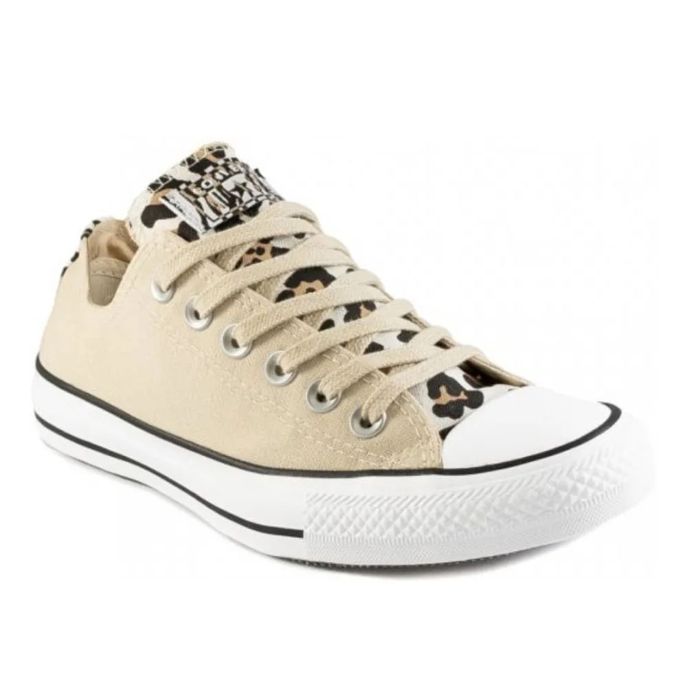 Tênis Converse Feminino All Star Chuck Taylor Onça Bege