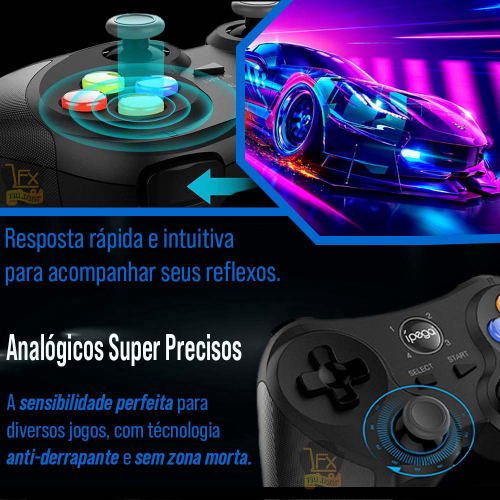 Controle Game Manete Joystick Jogar Celular Windows Pc Gamepad Bluetooth  Android PG-9078 Free fire no Shoptime