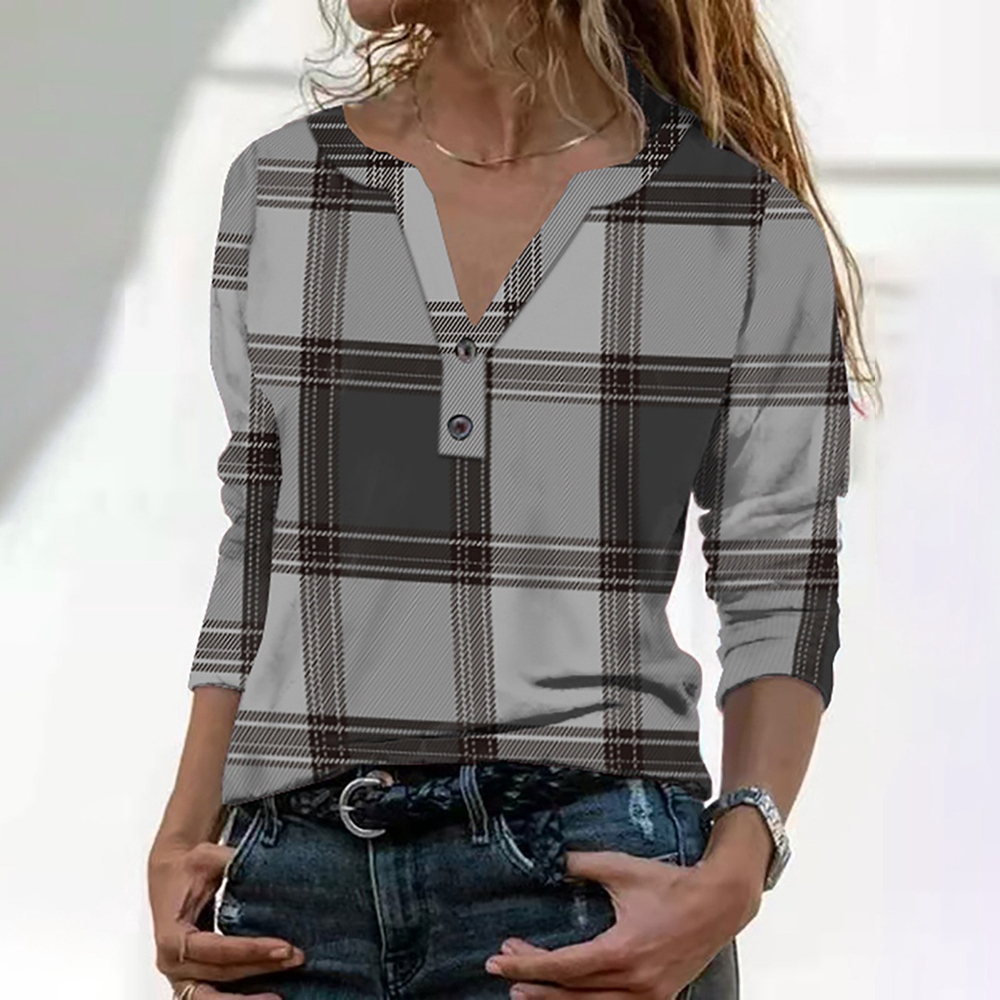 preto e branco botão manta casual blusas