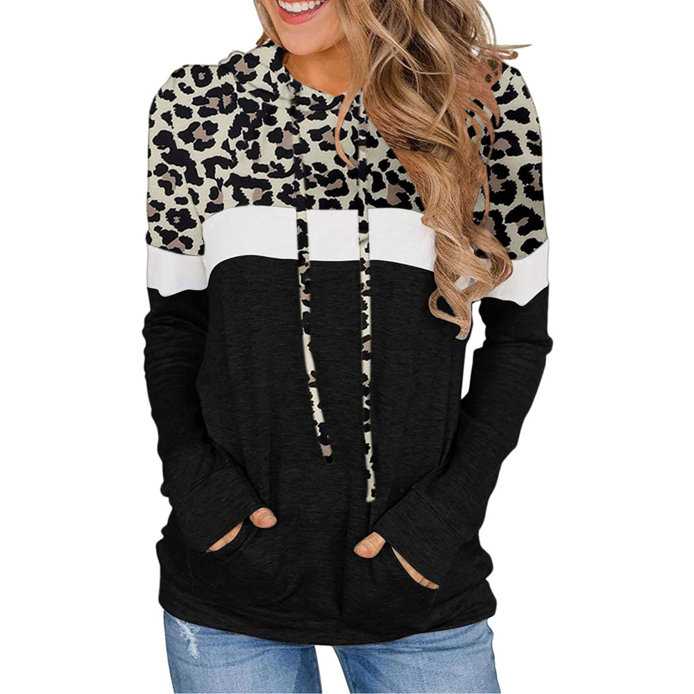 ampersand leopard moletom com capuz
