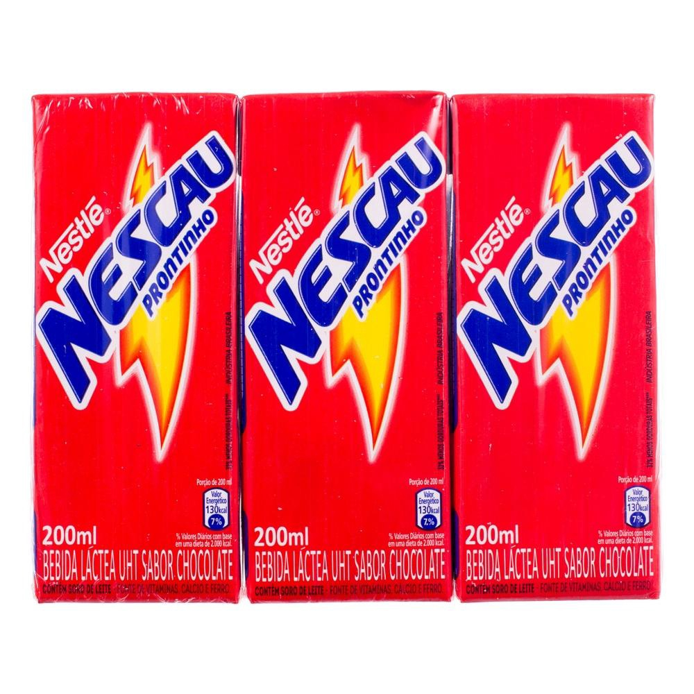 Achocolatado Líquido Zero Lactose Nescau Nestle 200ml em Promoção na  Americanas