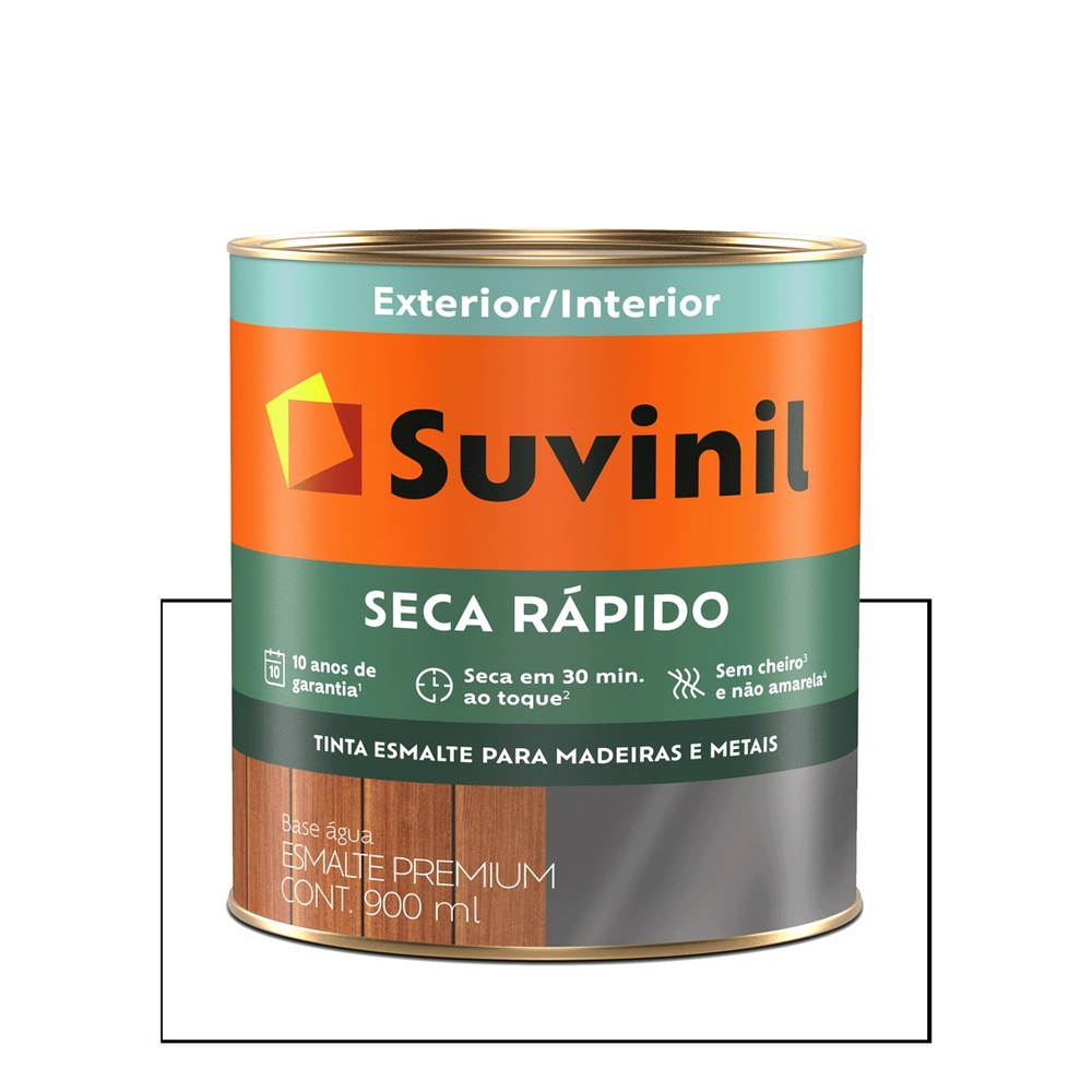 Suvinil Esmalte Seca Rápido Acetinado Branco 900ML | Submarino