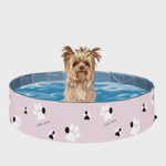 Piscina Para Cachorro Pets Dobrável Rosa 60 cm x 20 cm vg +