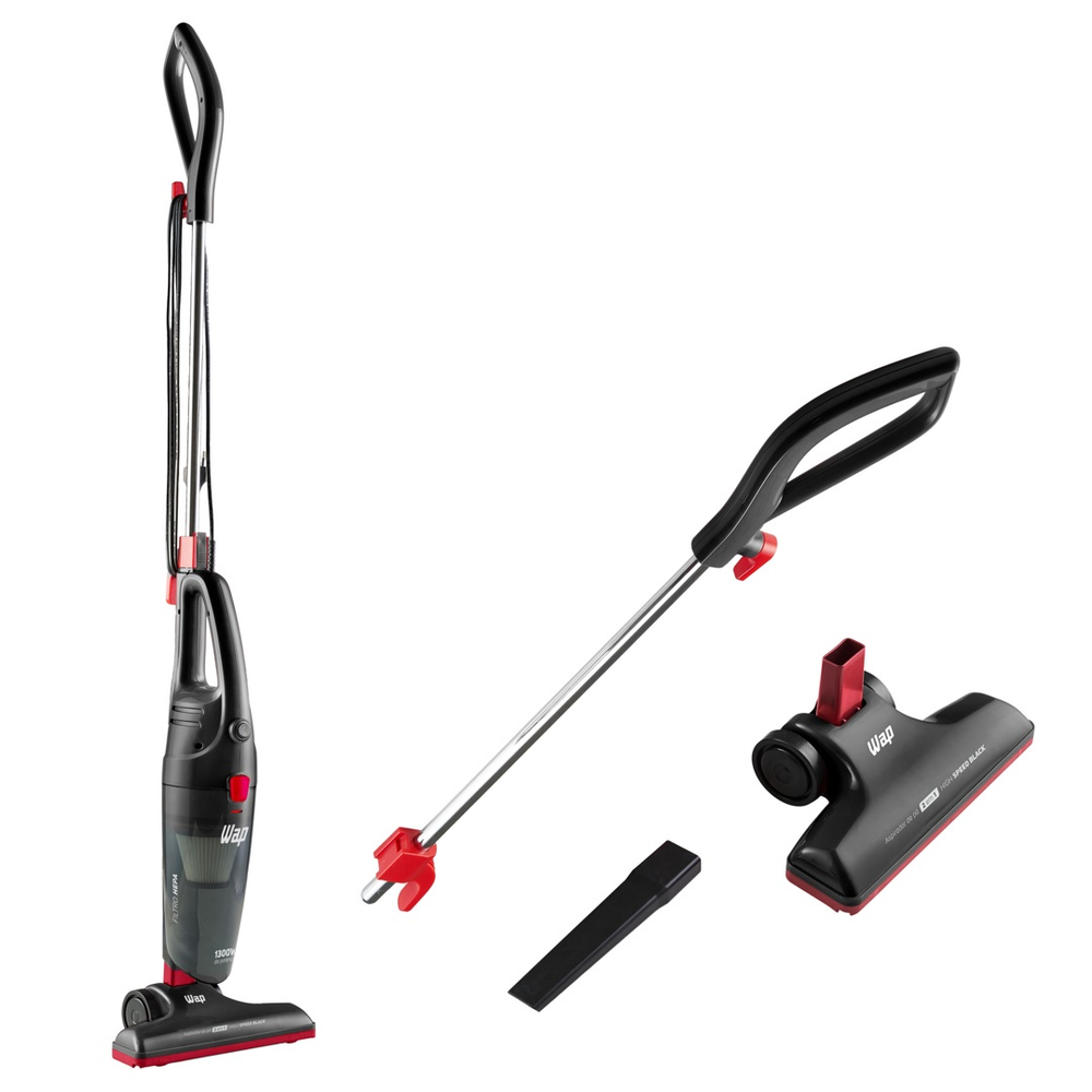 Aspirador de PÓ Vertical e Portátil Wap High Speed Black 1300w 2 em 1 Filtro Hepa