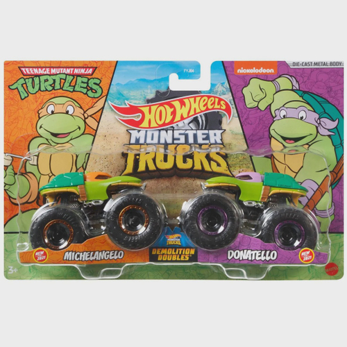 Hot Wheels Monster Trucks 1:64 Demolition Doubles 2-Pk - Hotweiler Vs Hound  Hauler