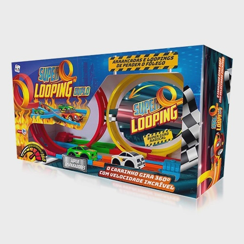 Pista 360 Looping Roda de Fogo Alta Velocidade Carrinho Fricção 17 Peças  Brinquedo em Promoção na Americanas