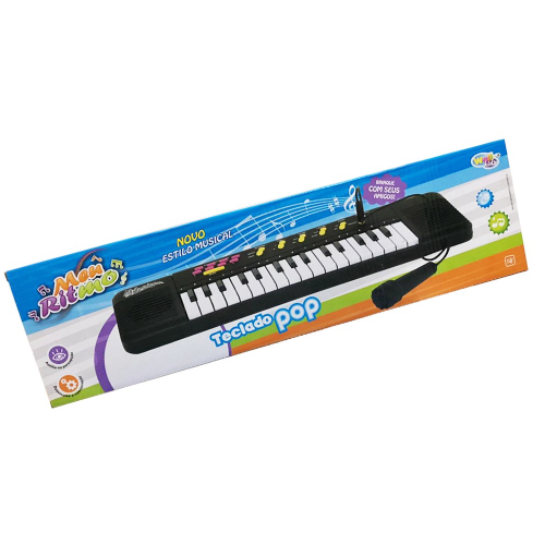 Piano Teclado Musical Infantil Microfone Educativo Karaoke