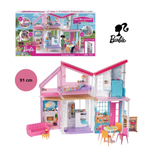 Barbie Casa 2 Andares Malibu House Férias 6 Cômodos Mattel