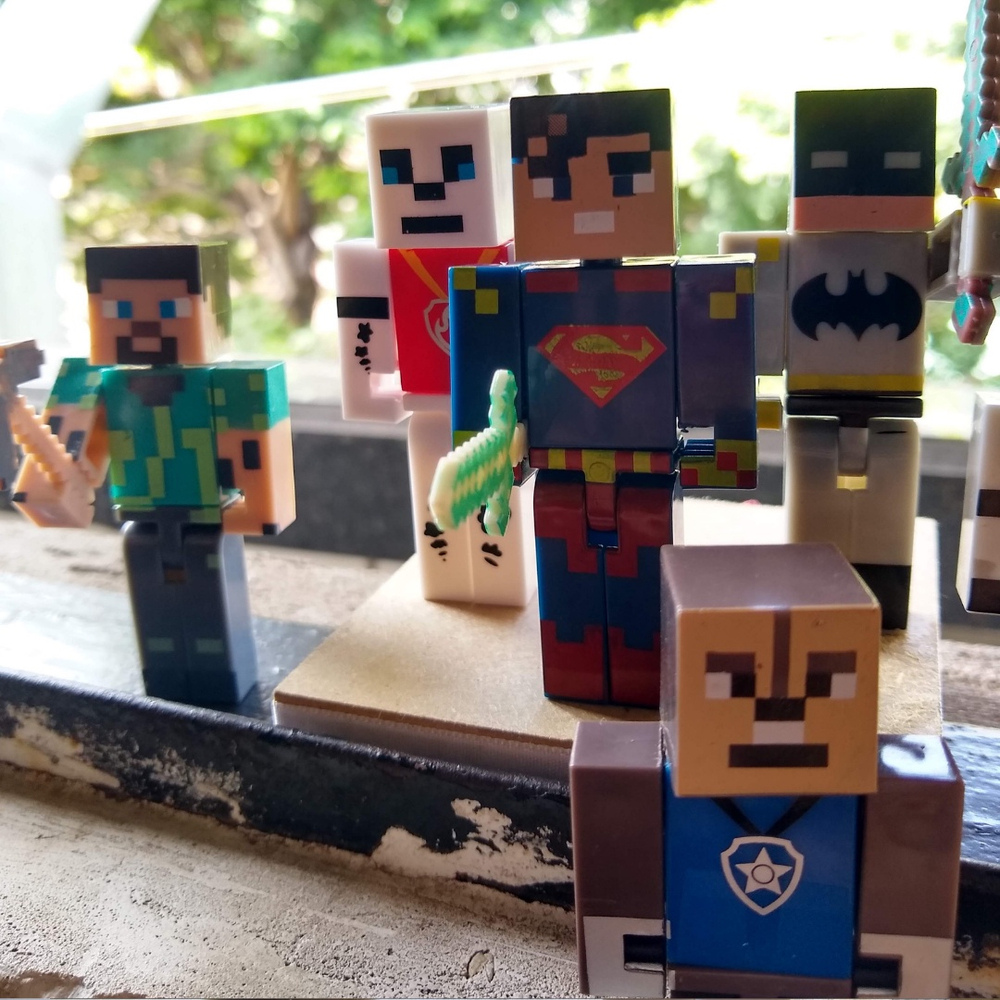 BONECO MINECRAFT CARTELA COM 6 BONECOS 15200 - Mult-Lar