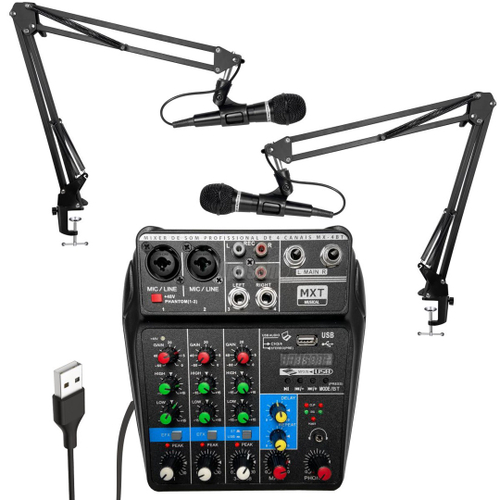 Mixer De Som 6 Canais Studio Link 6 Probass Usb Pc Bluetooth - PRO