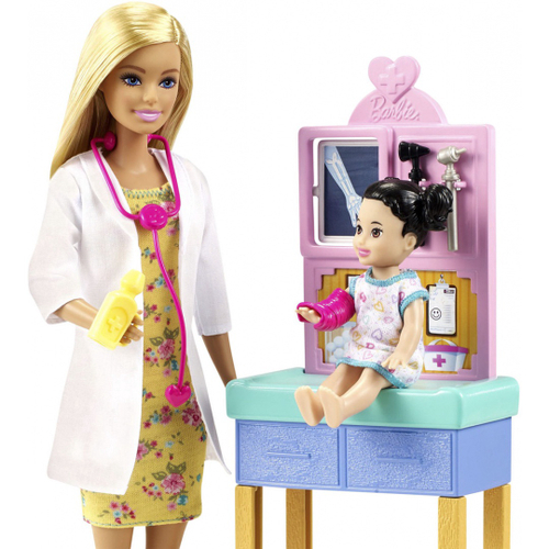 Boneca Barbie Medica Pediatra Com Bebes Mattel Original