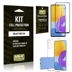 Kit Proteção Total Galaxy M52 5G com Capinha Anti Shock e Película de Vidro 3D ArmyShield Menor preço em Kit Proteção Total Galaxy M52 5G com Capinha Anti Shock e Película de Vidro 3D ArmyShield