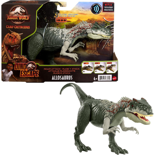 Jurassic World Dino Escape: Allosaurus (alossauro) (Verde Oliva) Roar  Attack (c/ som e movimentos) - Mattel (pronta entrega! ) em Promoção na  Americanas