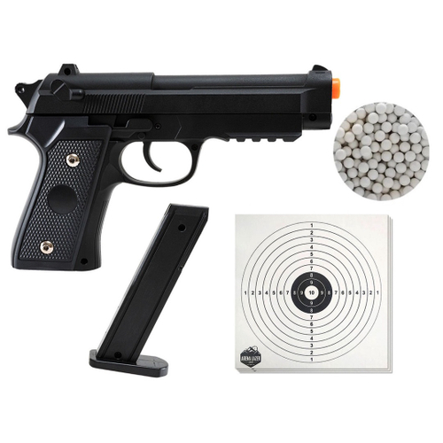 Pistola Airsoft Full Metal Spring Pt92 V22 + 1000 Bbs