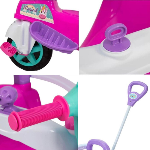 Triciclo Infantil Baby City Menina com Empurrador - Maral