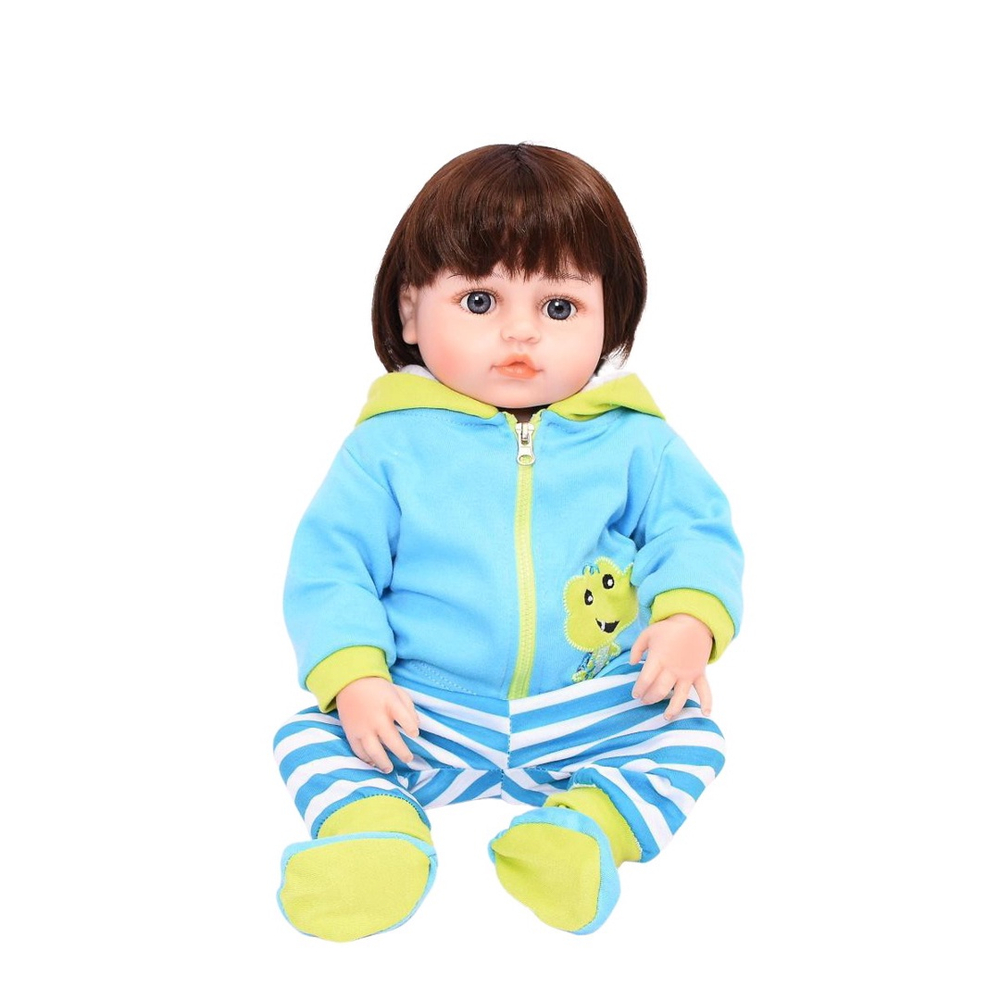 Boneca Bebê Reborn Girafinha Menino 48cm - 100% Silicone