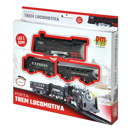 Ferrorama trem locomotiva brinquedo crianca luz 15 pecas infantil abmida