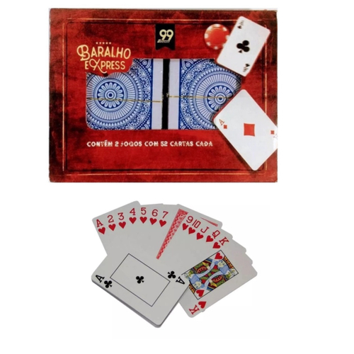 Jogo De Cartas Baralho Plástico Original Com 104 Cartas Premium em Promoção  na Americanas