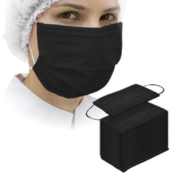 Kit Mascara Descartáveis tnt Preta 50 Unidades Tripla Camada Menor preço em Kit Mascara Descartáveis tnt Preta 50 Unidades Tripla Camada