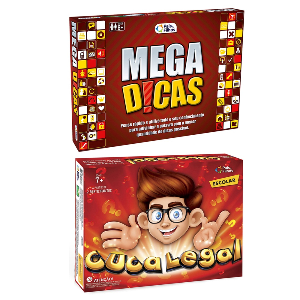 Combo - Jogo Cuca Legal 600 Perguntas + Jogo Mega Dicas