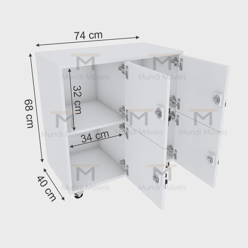 Armário Escaninho 4 Portas Chave M238.2021. B Organizador Em Promoção ...