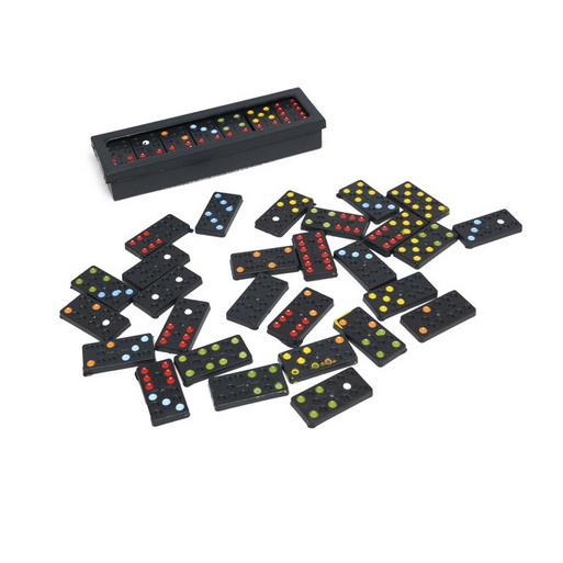 Jogo domino plastico duro duravel preto 28 peças com estojo em Promoção na  Americanas