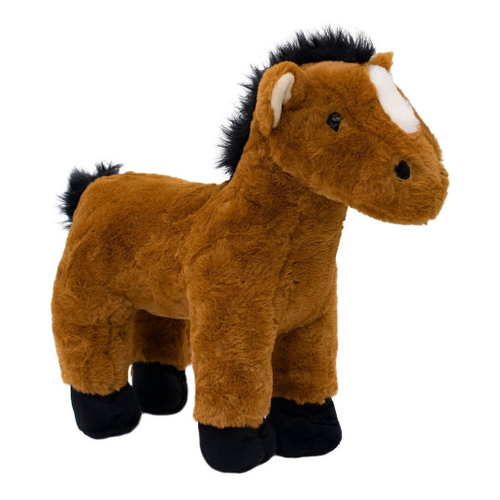 Cavalo Marrom Branco Realista 47cm - Pelúcia