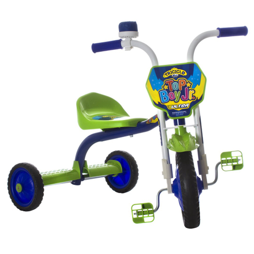 Triciclo Velotrol Motoca Infantil Empurrador Velocípede Bebê Cor Azul