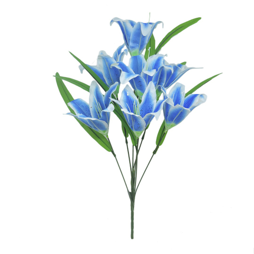 Buquê Flor Artificial de Lírio Asiático x7 50cm Azul em Promoção na  Americanas