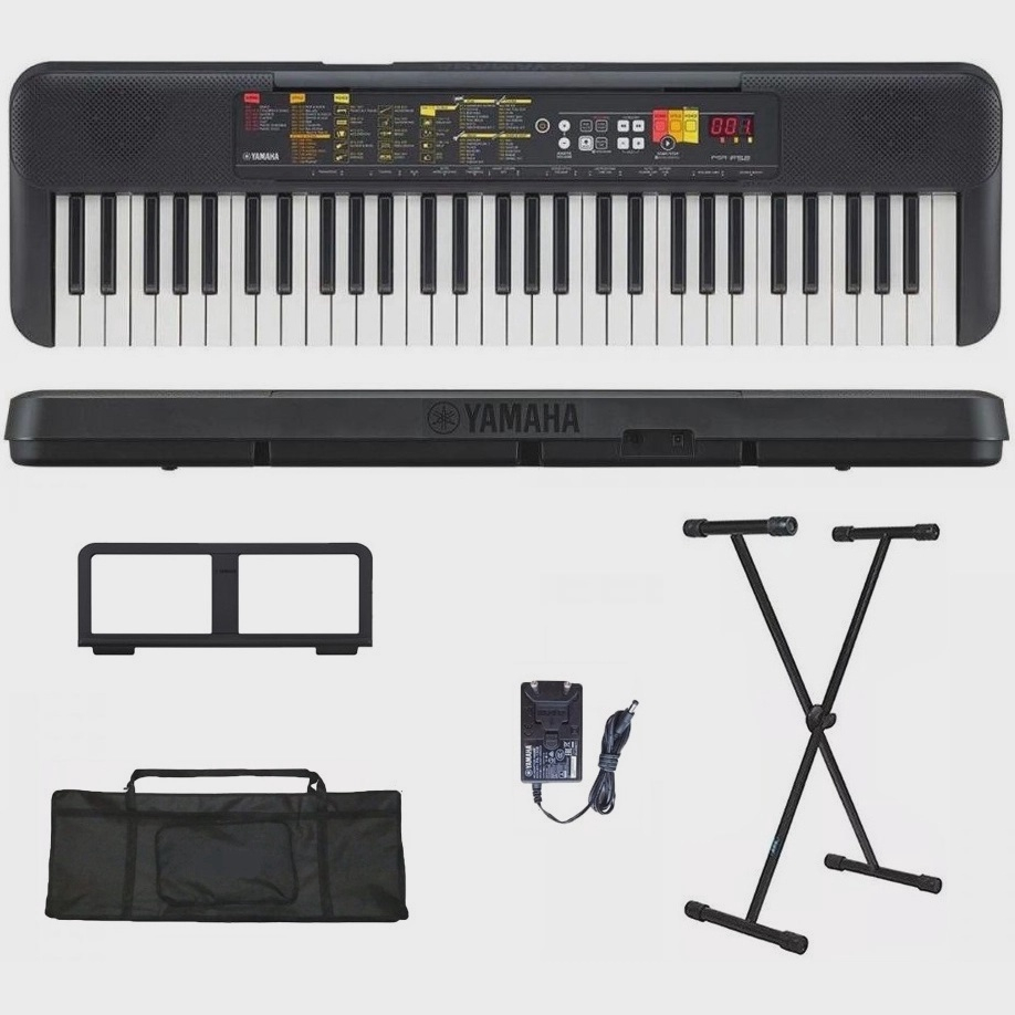 Kit Teclado Yamaha PSR-F52 61 teclas + suporte pedestal Capa