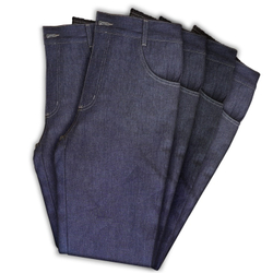 Calça Jeans Masculina de Meio Cós e Meio Elástico p/ Trabalho. é boa?