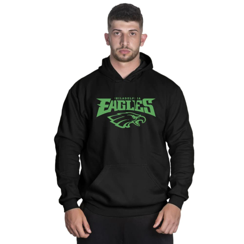 philadelphia eagles moletom com capuz black