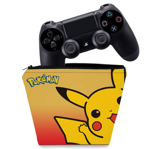 Capa PS4 Controle Case Pokemon Pikachu em Promocao na Americanas