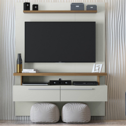 Painel Home Linea Brasil New Caju p/TV de 60 White/Noguei é boa?
