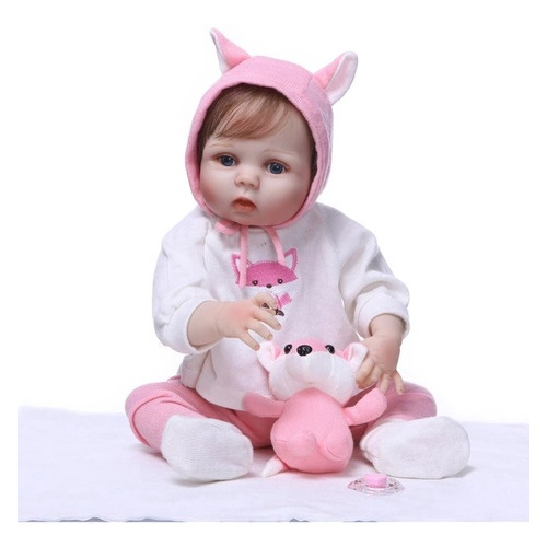 Boneca Bebê Reborn Menina Toda Silicone Pode Dar Banho 55 Cm em Promoção na  Americanas